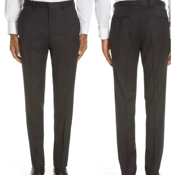Hugo Boss 36/R (tailored to approx 30/R black slacks 100% wool/mint condition. - Picture 2 of 16